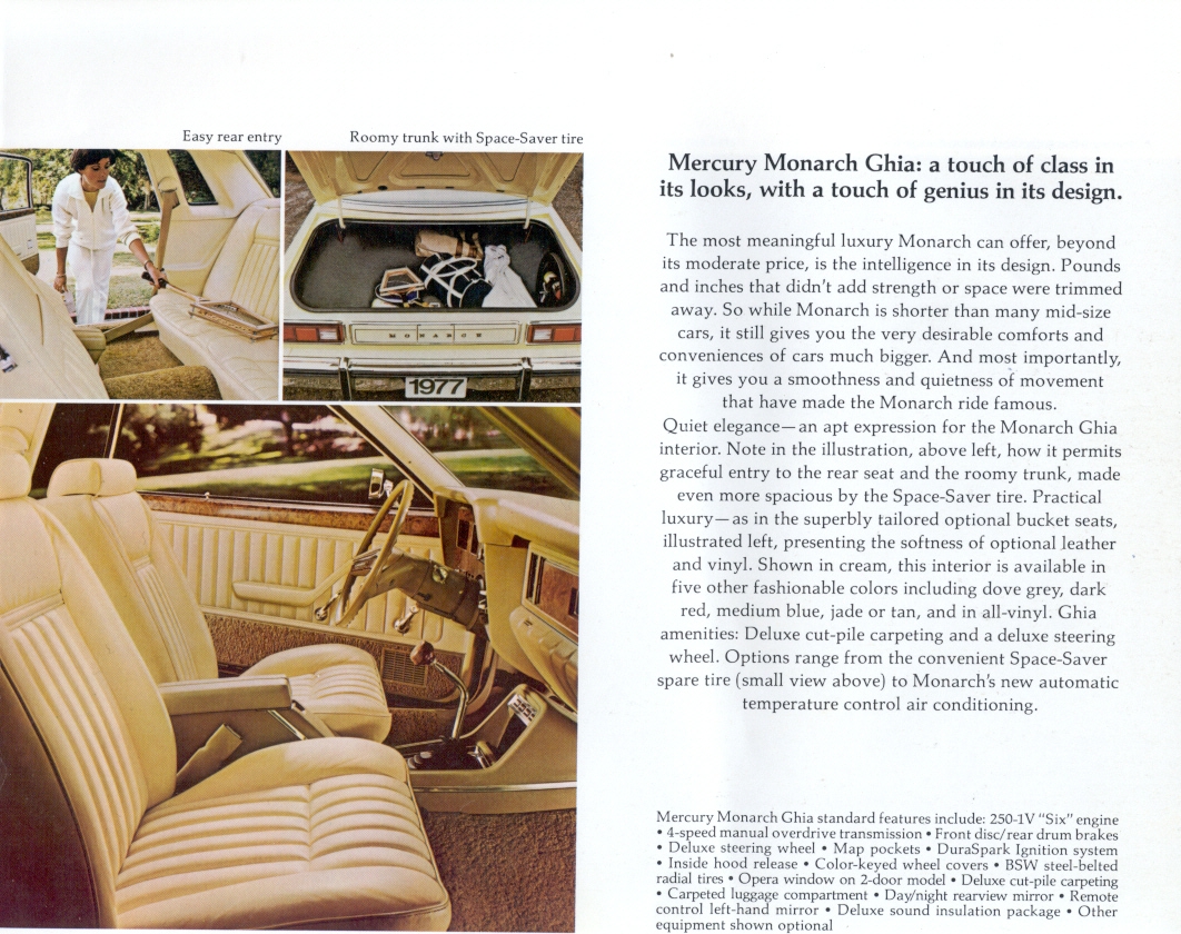 1977 Mercury Monarch Brochure Page 12